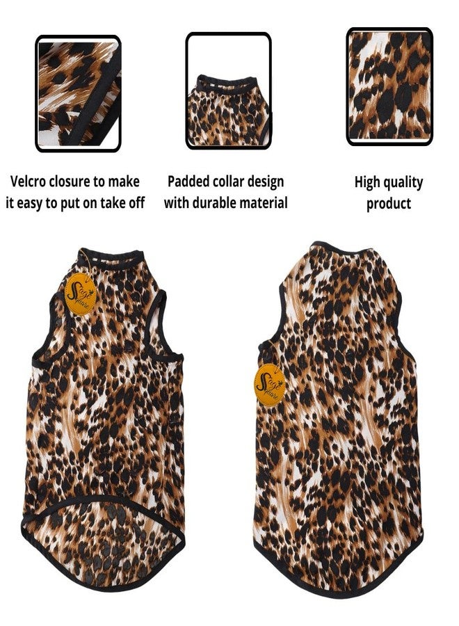 سايج سكوير تيشيرت للكلاب مطبوع عليه رسومات مجنونة من Sage Square، تيشيرت رائج للكلاب، فائق النعومة وخفيف الوزن، ملابس مريحة وجيدة التهوية للكلاب، زي عصري (مقاس كبير - 22 بوصة) (طبعة جلد النمر) - Image 4